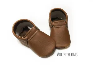 Brown Leather Loafer Moccasins
