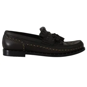 Brown Leather Loafers Moccasins Shoes