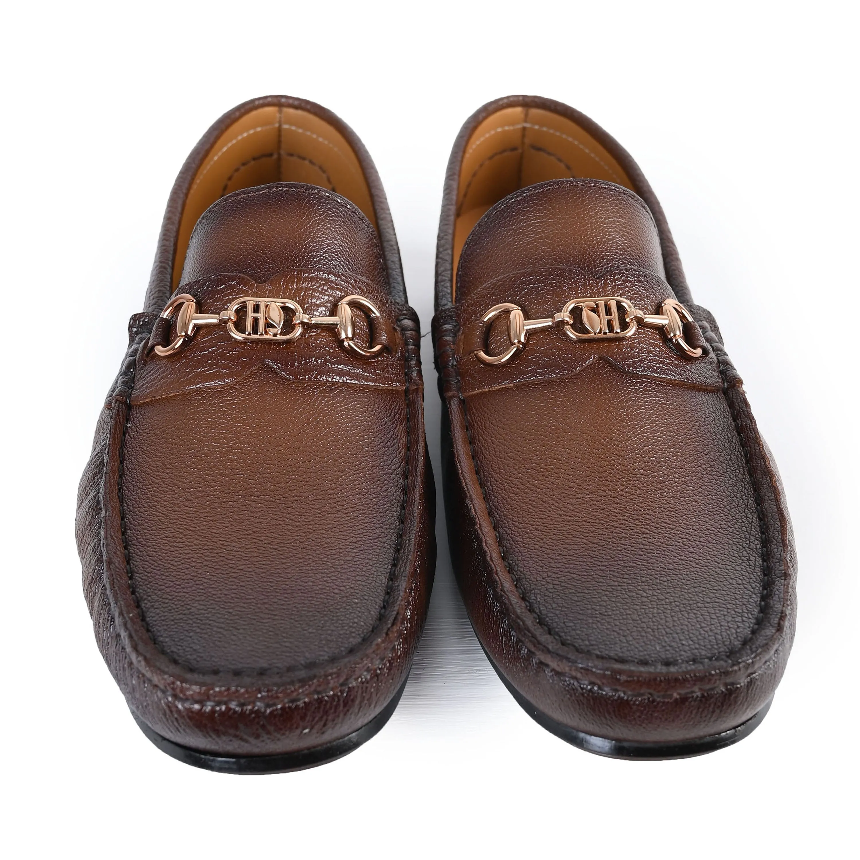 BROWN PEBBLE LEATHER MOCCASIN