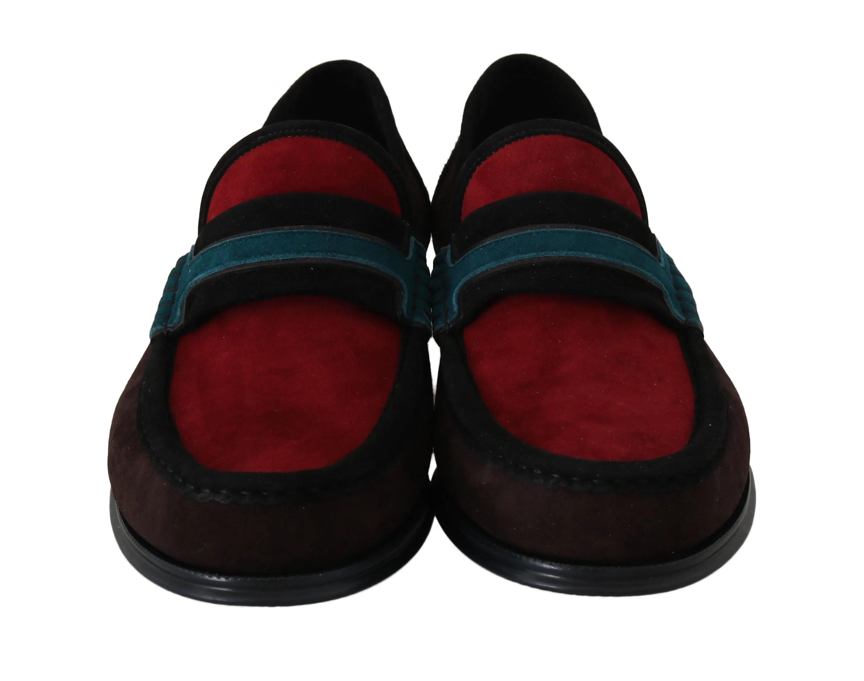 Brown Red Suede Moccasins Loafers
