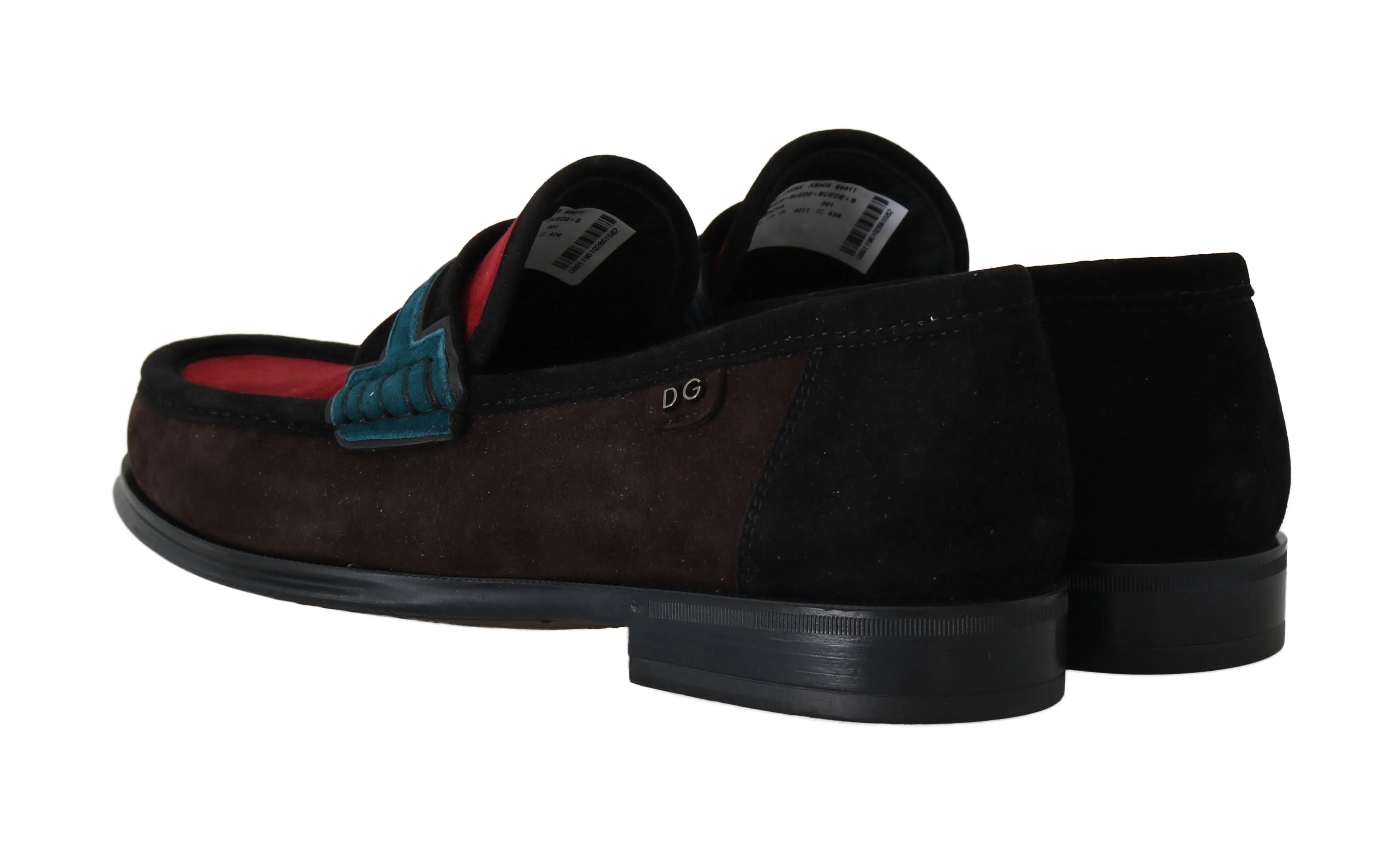 Brown Red Suede Moccasins Loafers