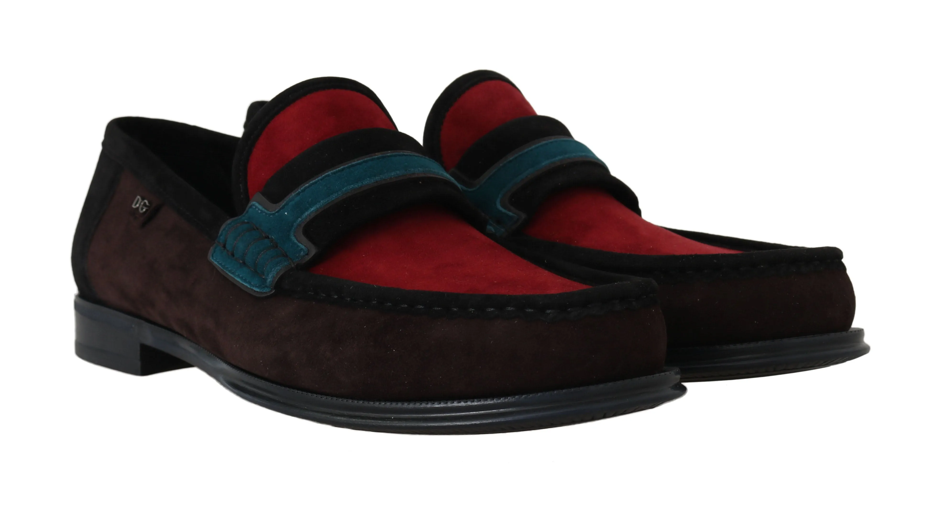 Brown Red Suede Moccasins Loafers