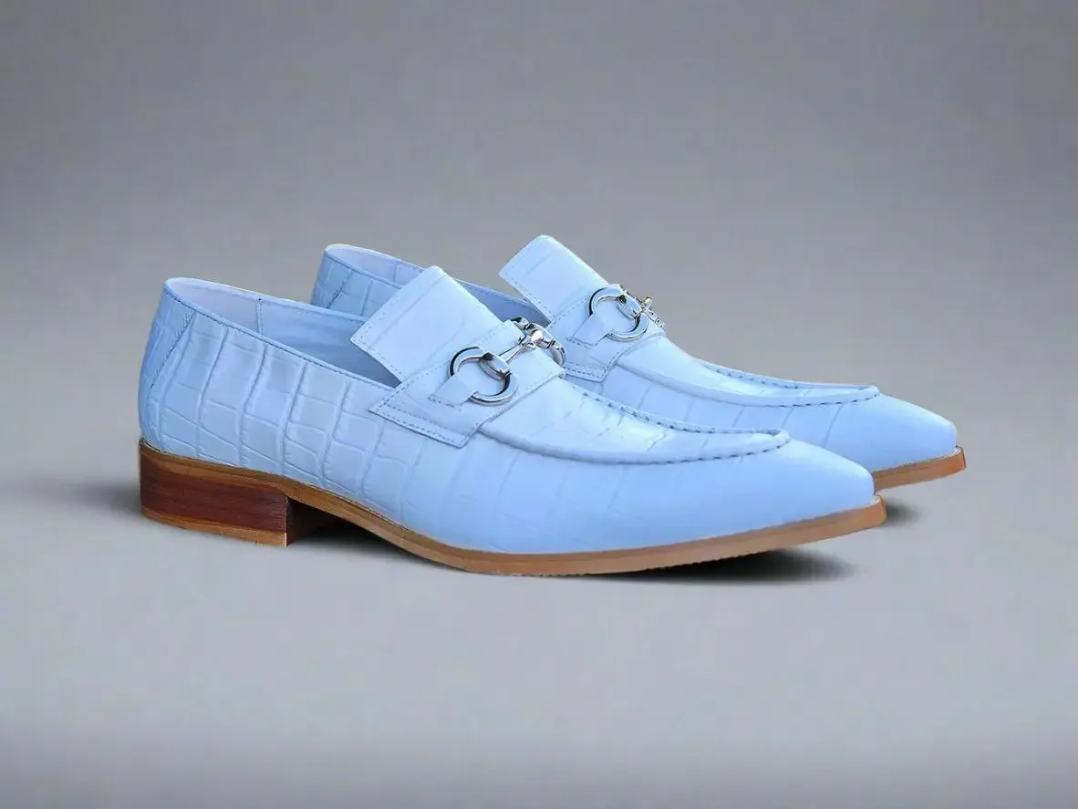 Buckle Loafer w Gator Embossed Leather