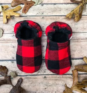 Buffalo Plaid Red Moccasins