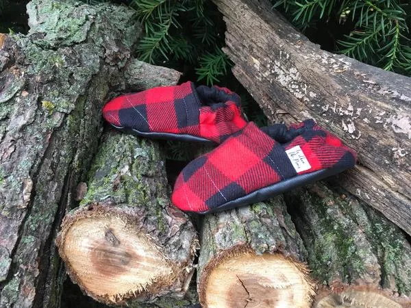 Buffalo Plaid Red Moccasins