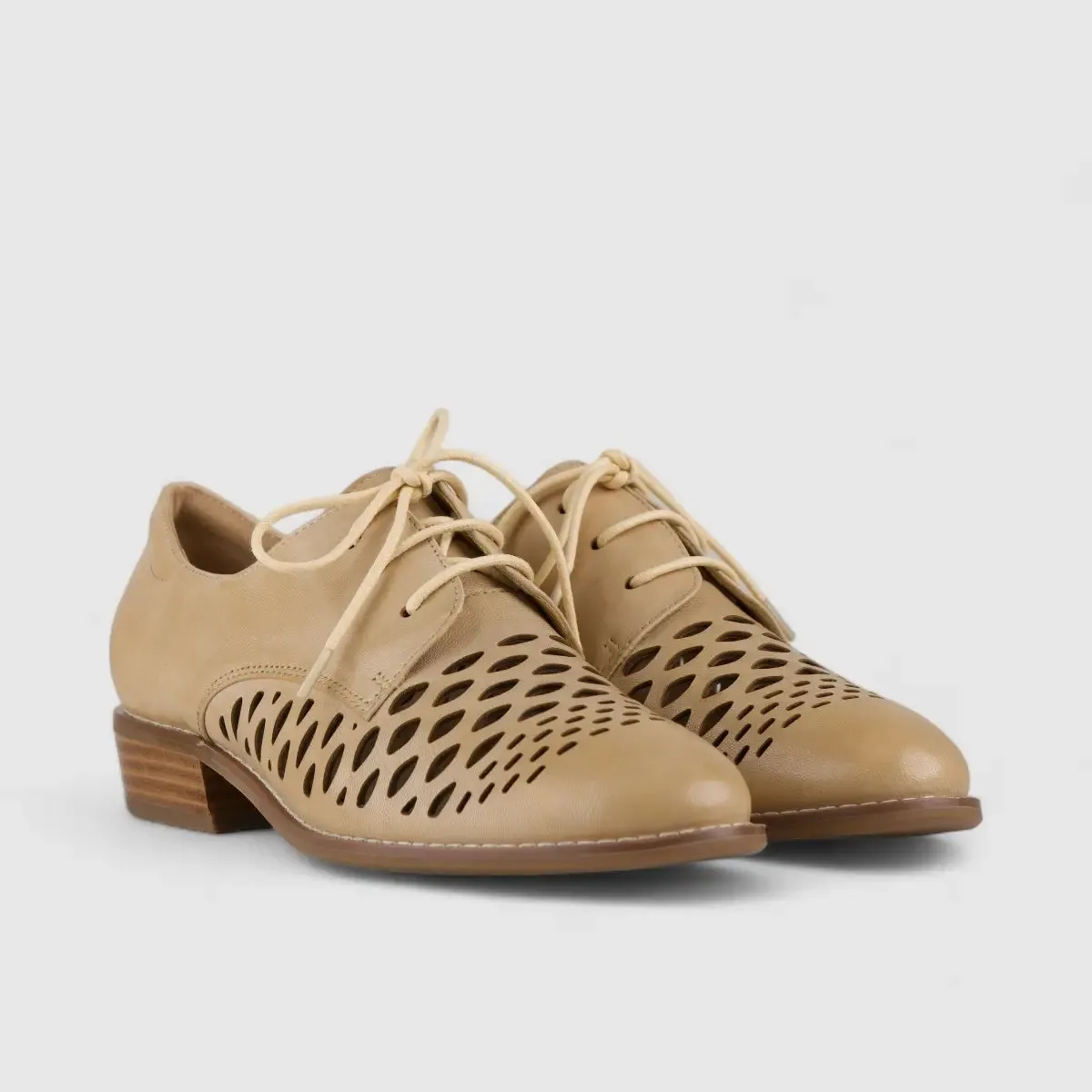 Bulbul Leather Oxford Beige 1083-16