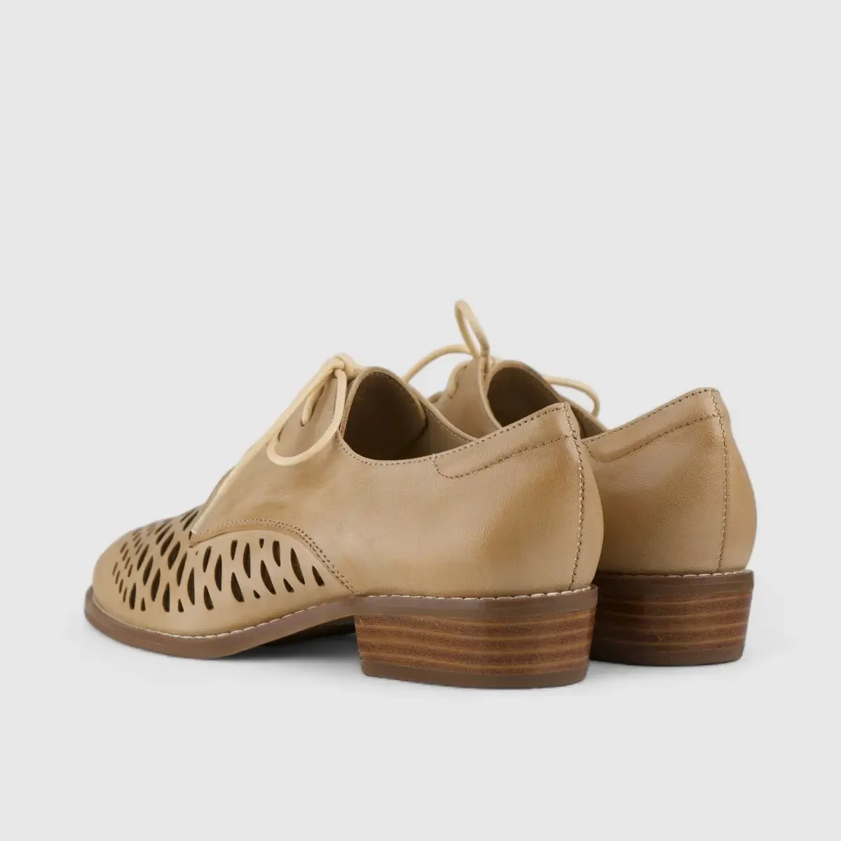 Bulbul Leather Oxford Beige 1083-16