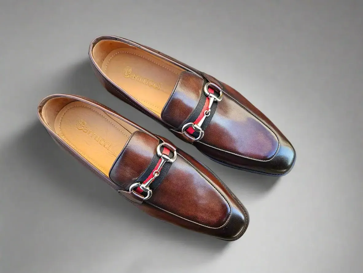 Burnished Calfskin Slip-On Loafer