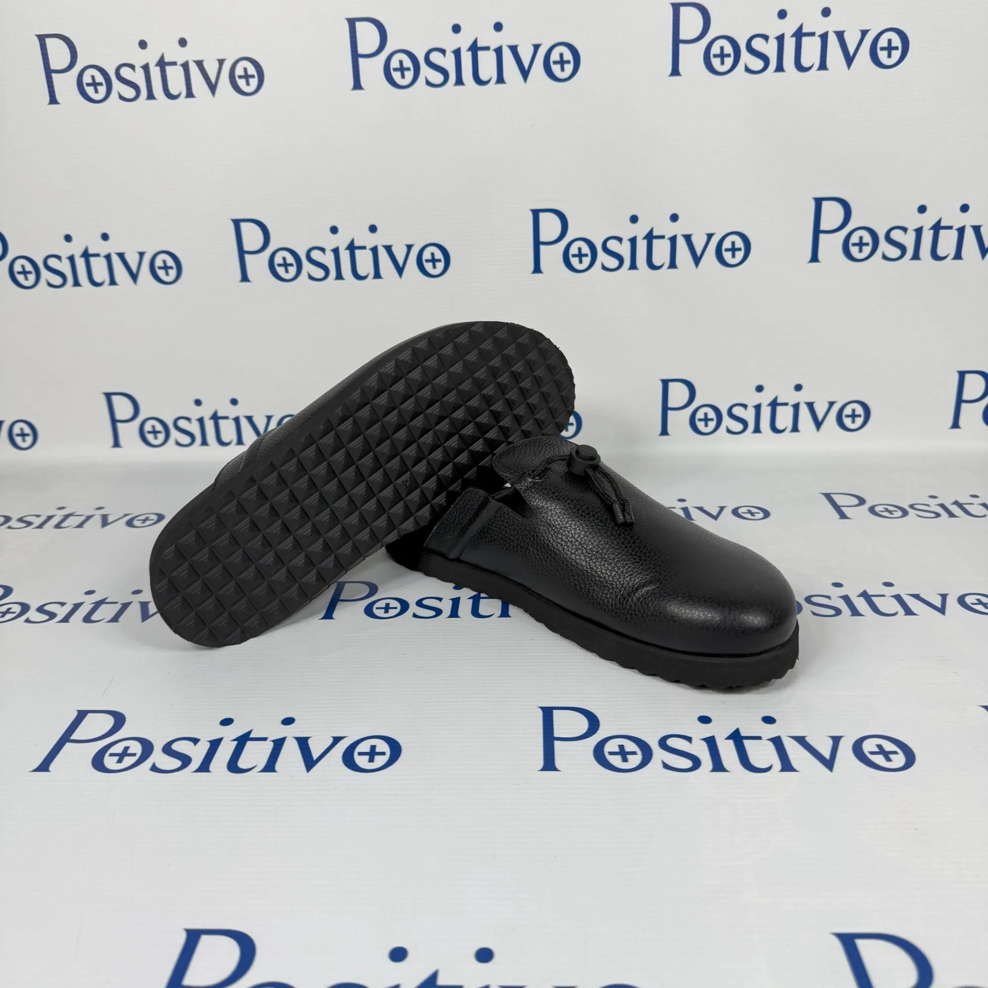 Buscemi Men Pietro New Alce Black Leather Slippers