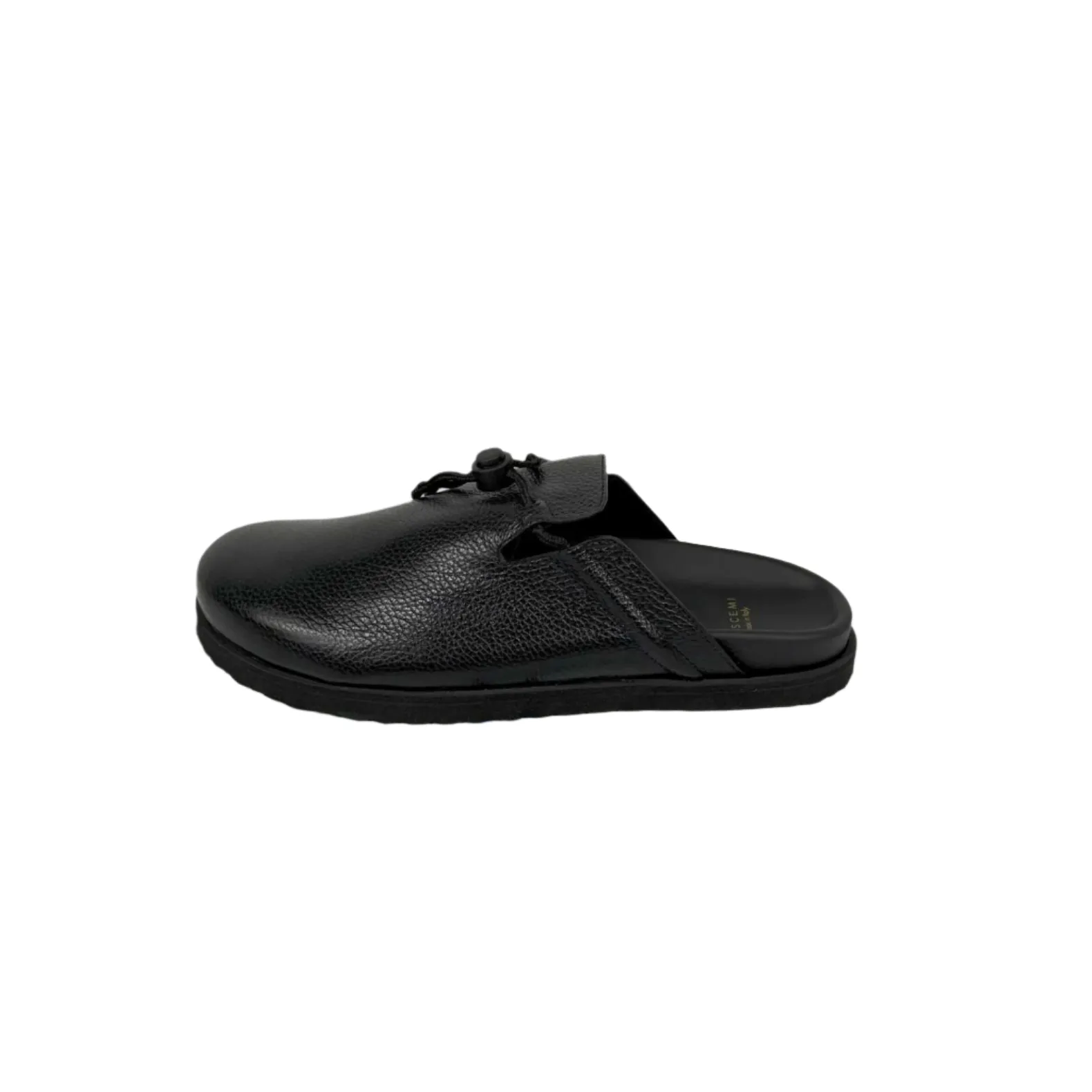 Buscemi Men Pietro New Alce Black Leather Slippers