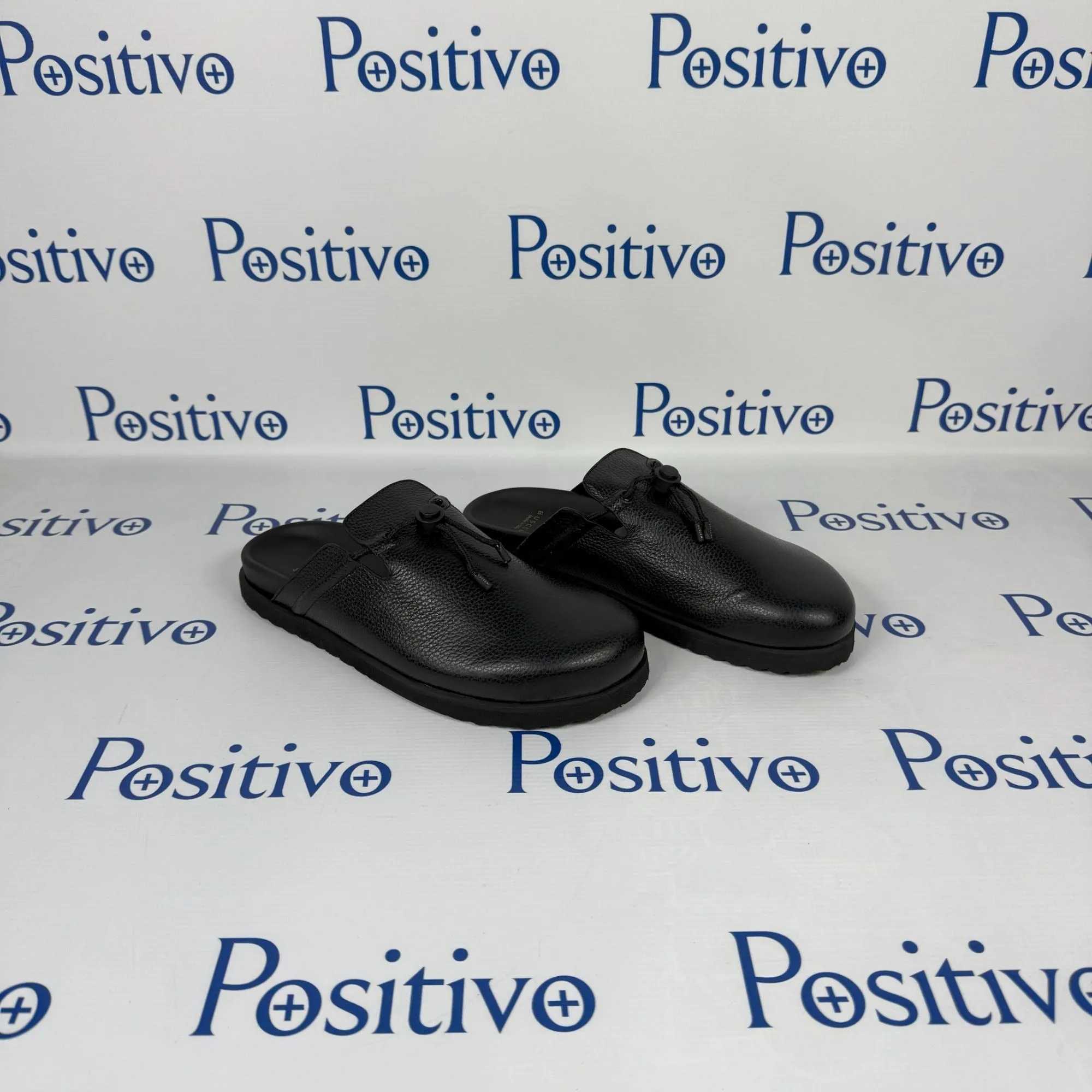 Buscemi Men Pietro New Alce Black Leather Slippers