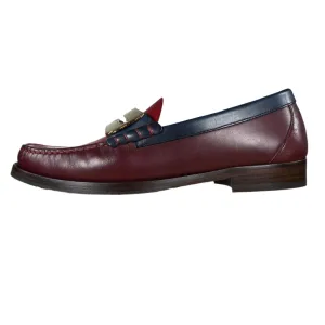 Buscemi Mens Town Loafer Burgundy Calf Leather Loafers