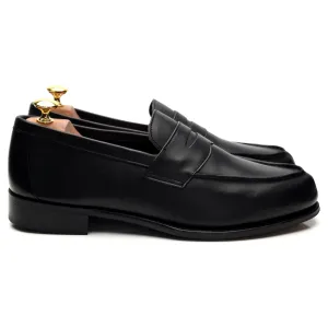 'Cannes' Black Leather Split Toe Loafer UK 11 E