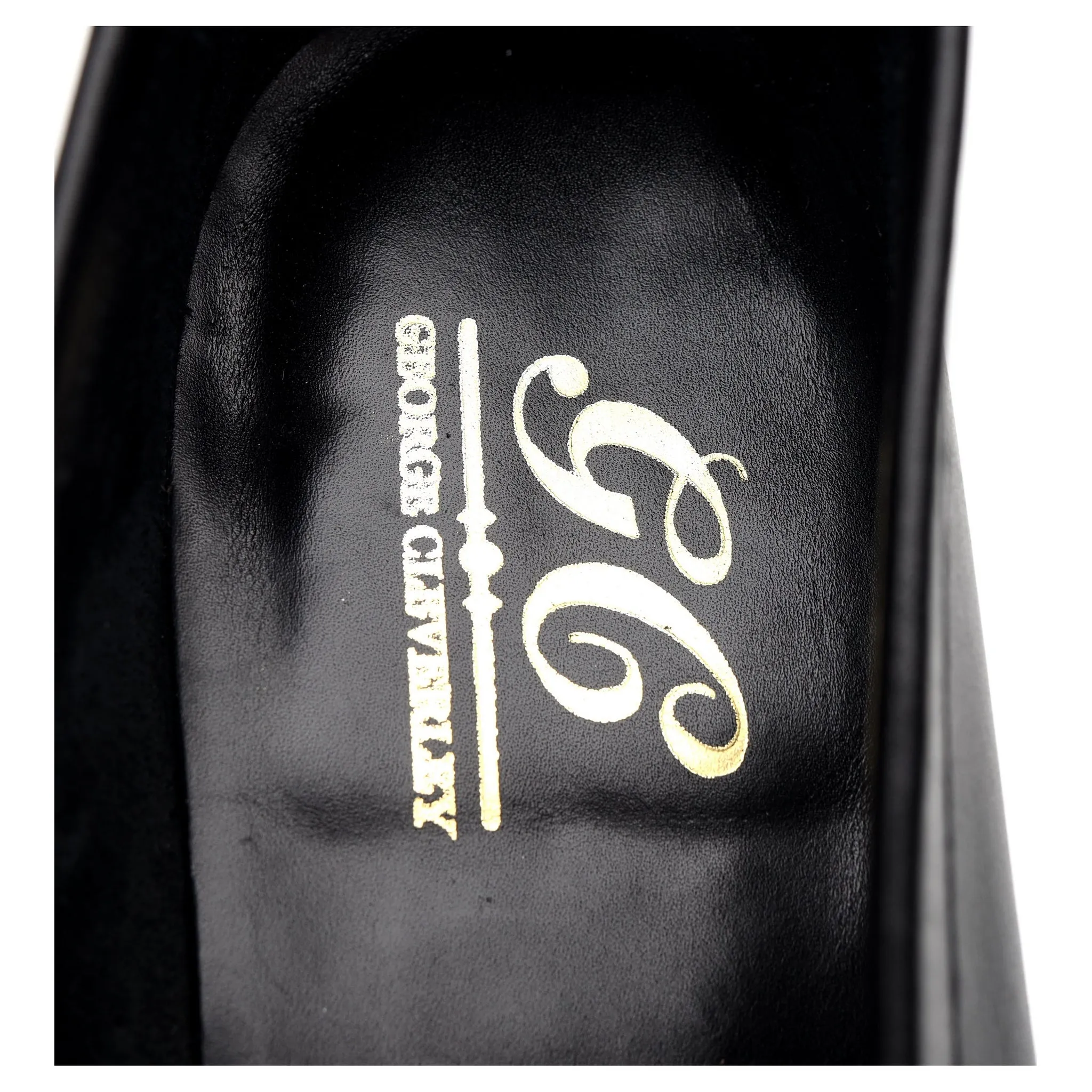 'Cannes' Black Leather Split Toe Loafer UK 11 E