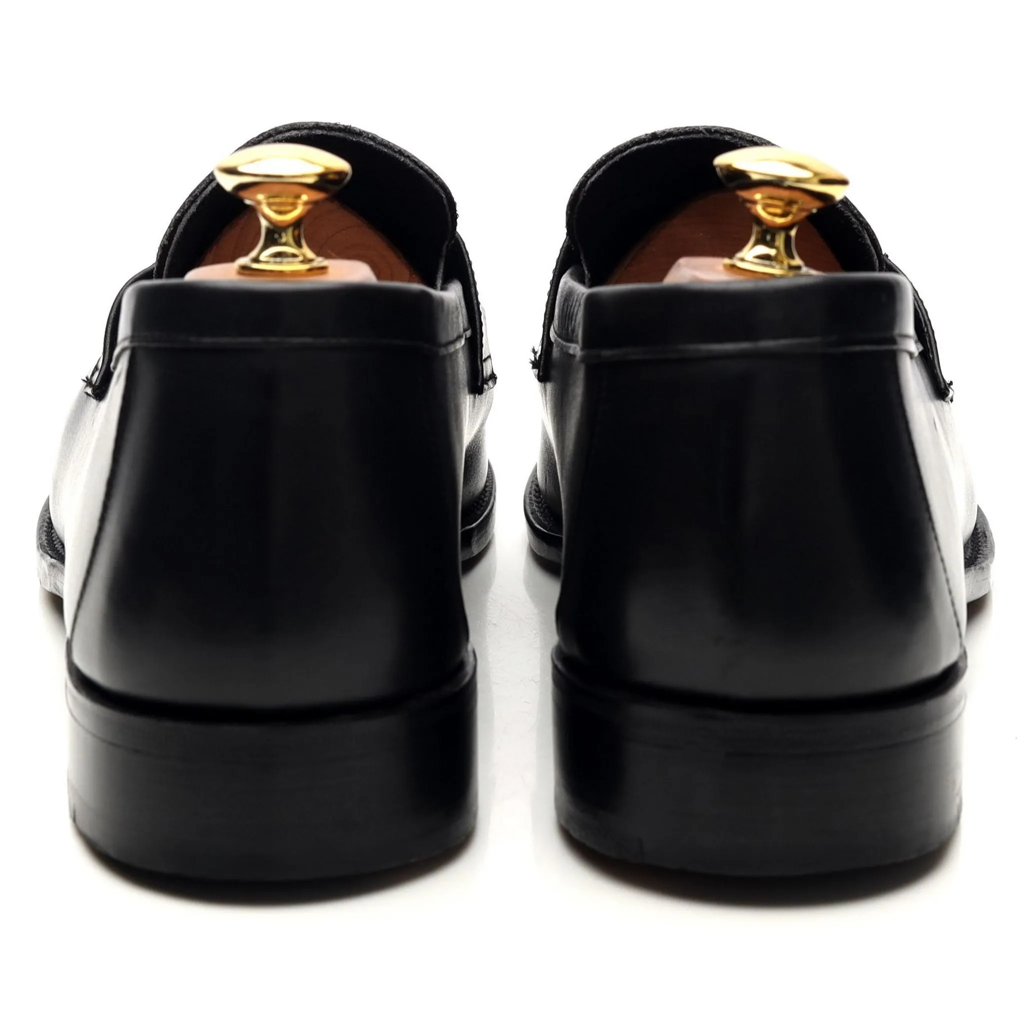 'Cannes' Black Leather Split Toe Loafer UK 11 E