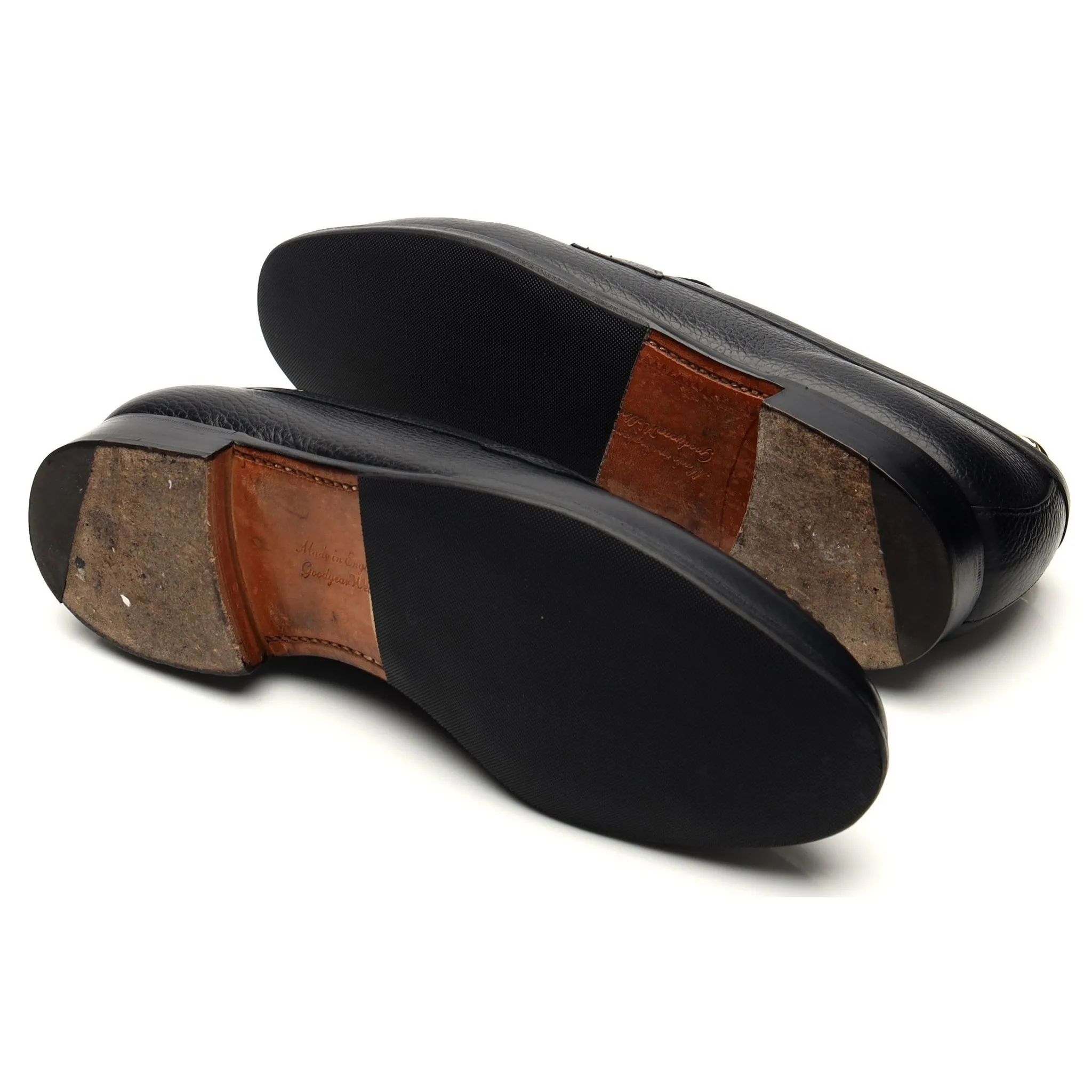 'Cannon' Black Leather Loafer UK 9 F