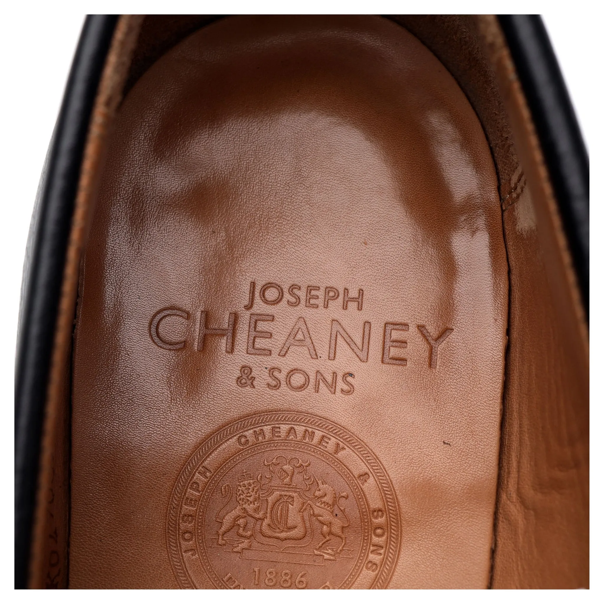 'Cannon' Black Leather Loafer UK 9 F