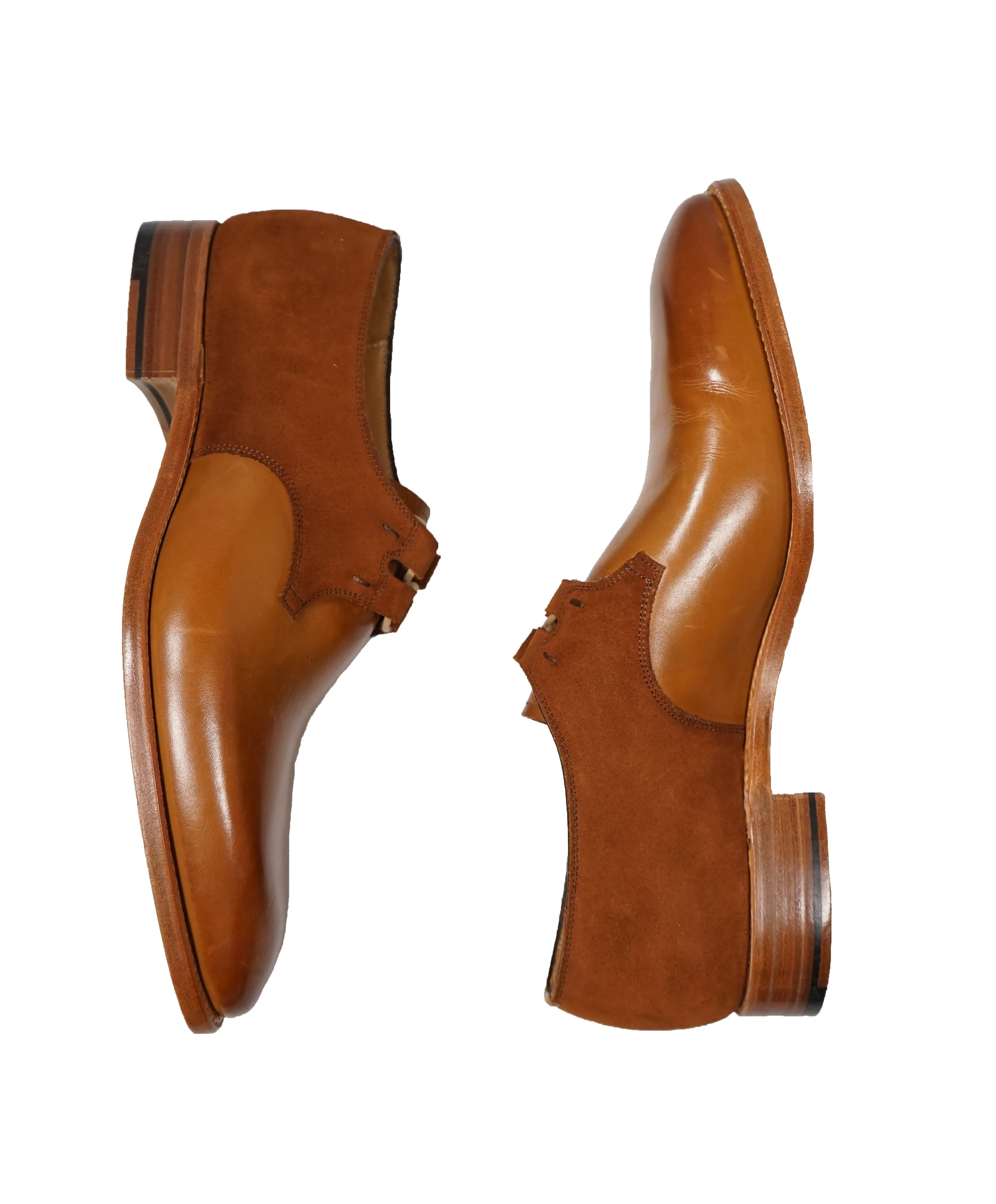 CARLOS SANTOS - Suede & Leather Unique Oxfords  “GOODYEAR WELTED” Loafer - 9.5