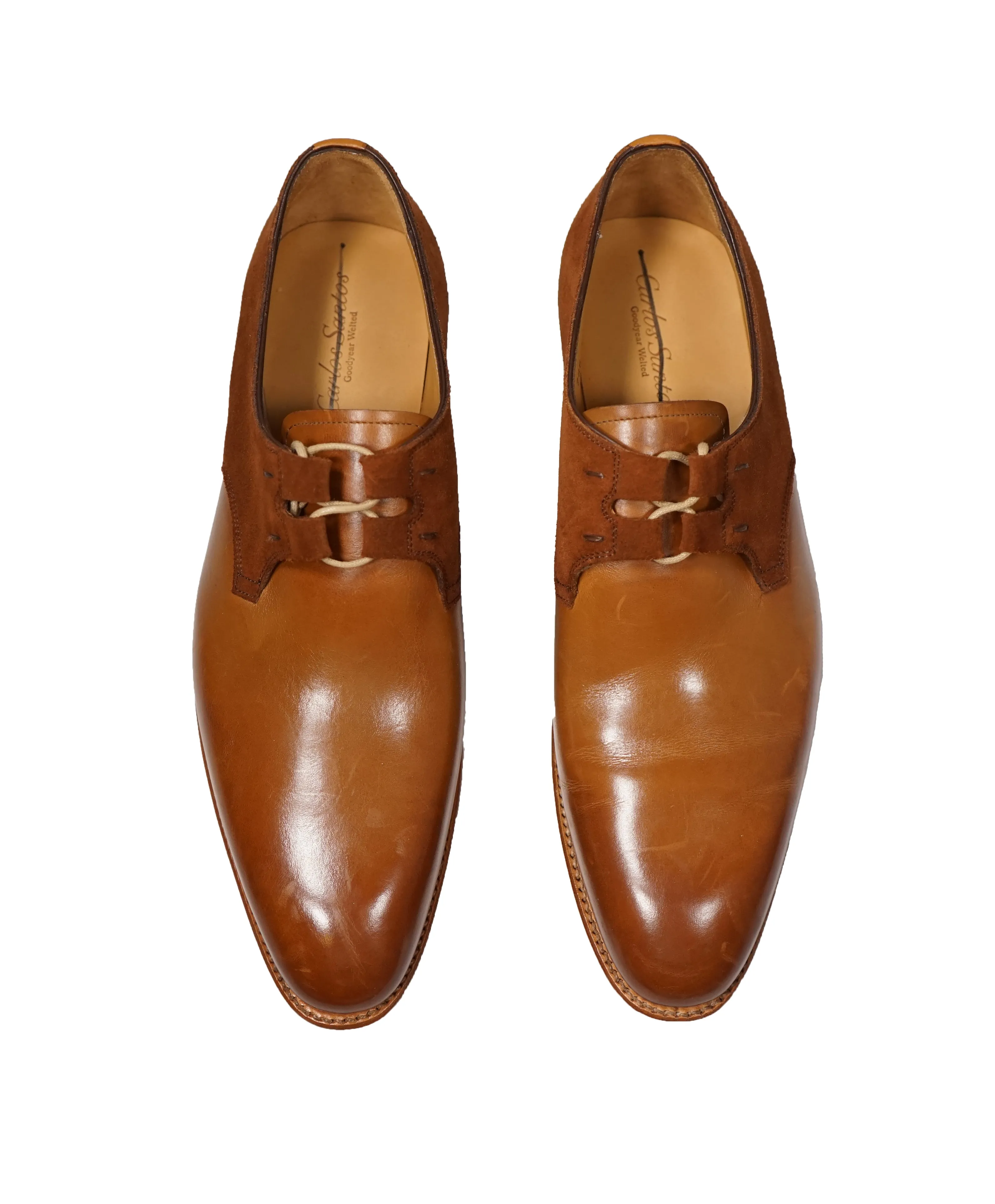 CARLOS SANTOS - Suede & Leather Unique Oxfords  “GOODYEAR WELTED” Loafer - 9.5