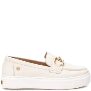 Carmela Soft Cream Leather Slip On Shoes
