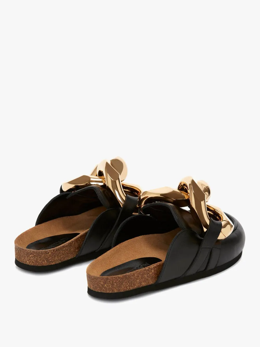 CHAIN LOAFER LEATHER MULES