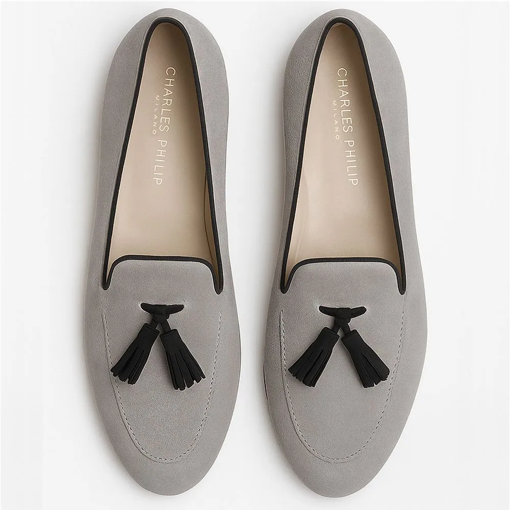 Charles Philip Gray Calfskin Loafer