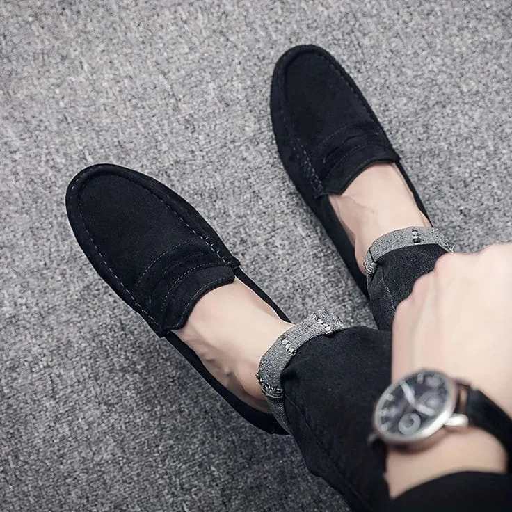 CHERRY LEATHER PREMIUM SUEDE LEATHER LOAFER-66051