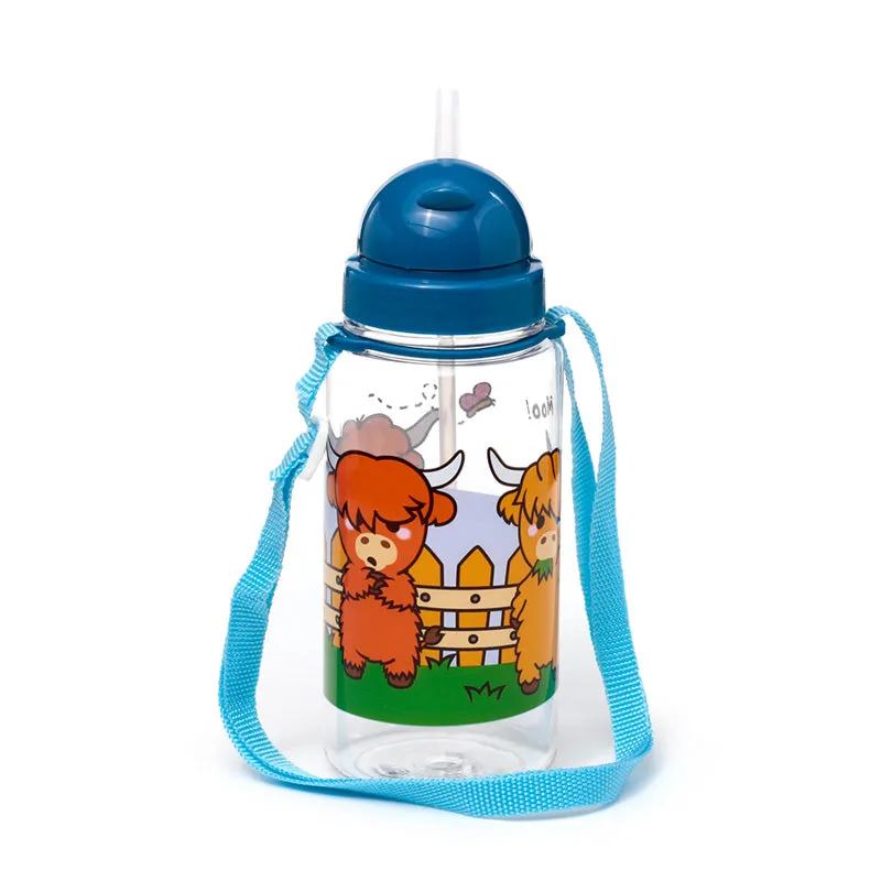 Children's Shatterproof Water Bottle 450ml - Adoramals Highland Coo