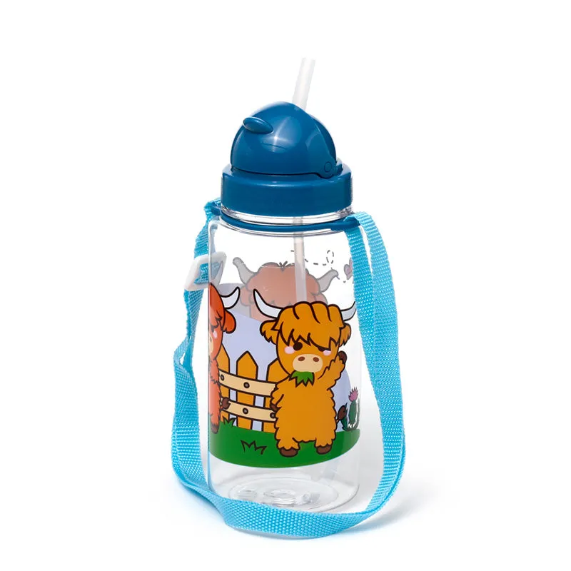 Children's Shatterproof Water Bottle 450ml - Adoramals Highland Coo