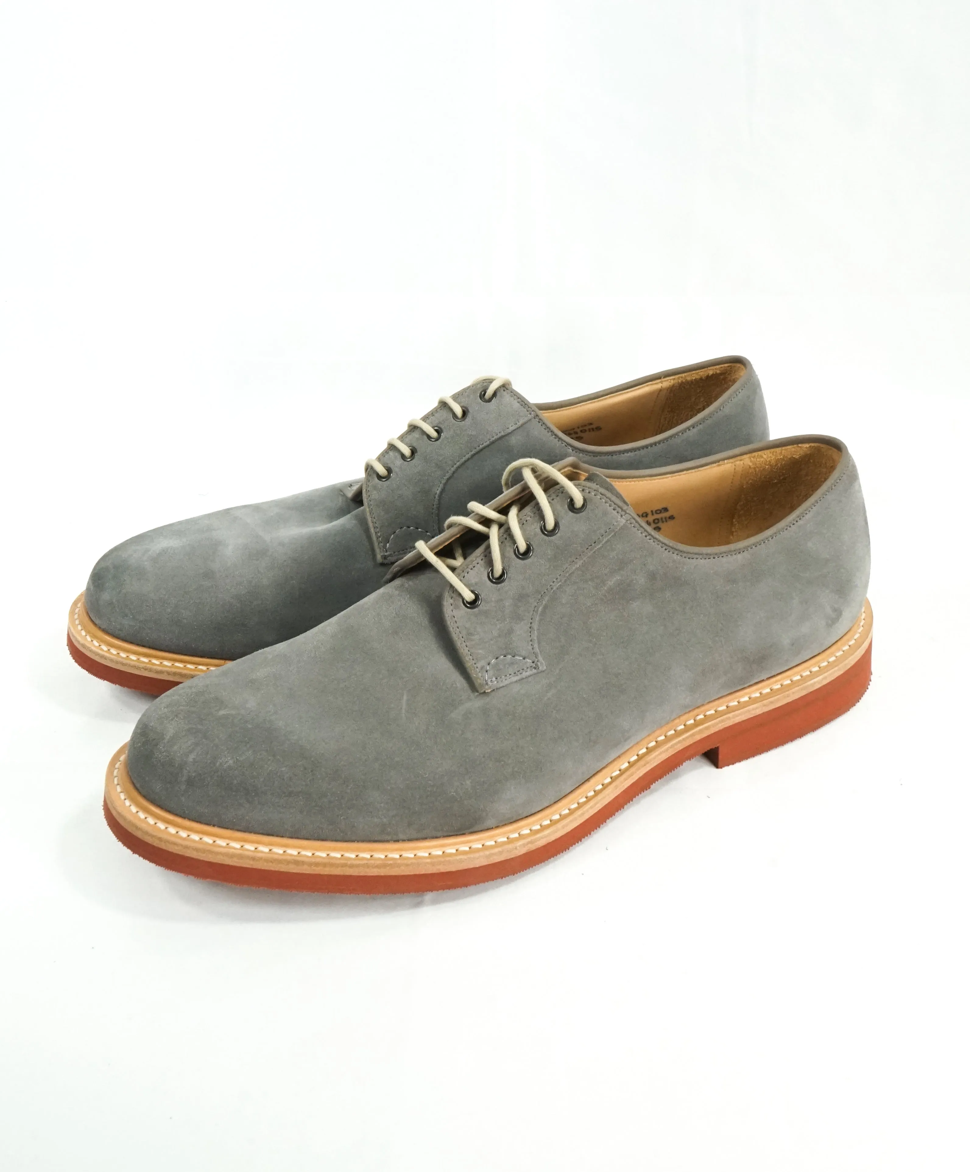 CHURCH'S - “ FULBECK" Gray Suede W Contrast Sole Suede Oxfords - 11.5