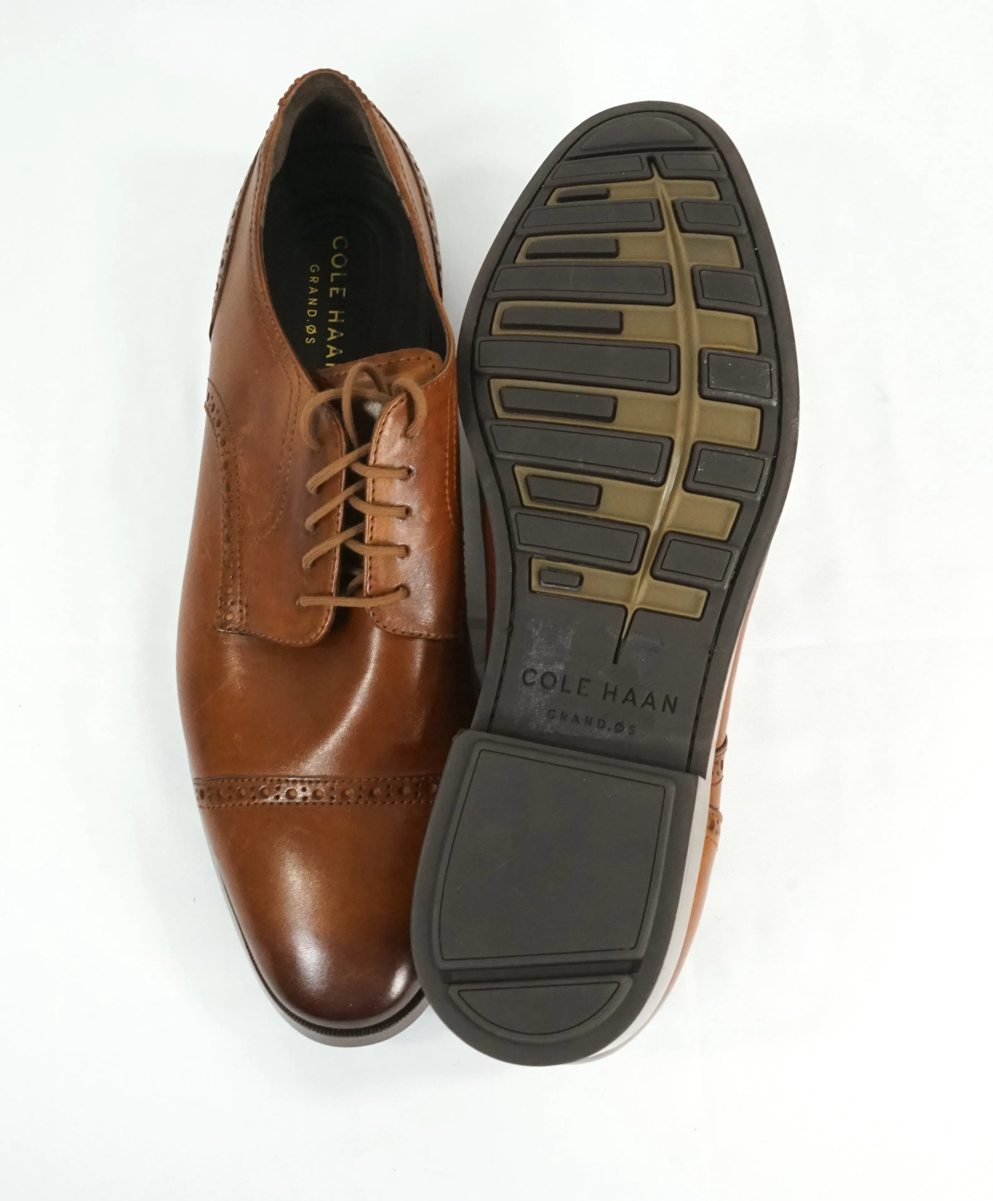 COLE HAAN - Brown Cap Toe Brogue Oxfords "Grand OS” - 12