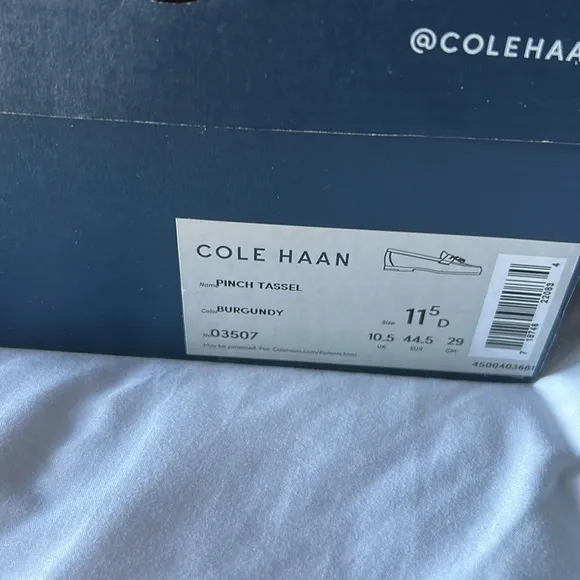 Cole Haan Men’s Pinch Tassel Loafer in burgundy Sz 11.5 Width D