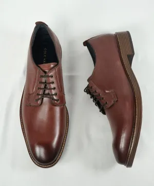COLE HAAN - Metal Eyelet Brown Burnished Tip Oxfords "Grand OS” - 12