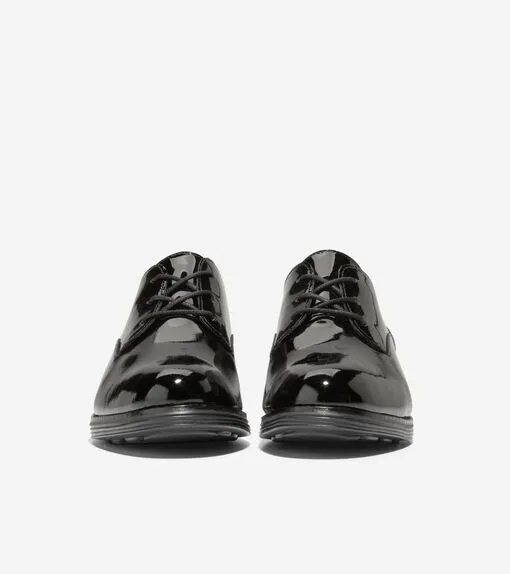 Cole Haan Women's ØriginalGrand Plain Toe Oxford Black Patent Black W30108