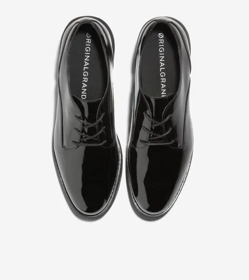 Cole Haan Women's ØriginalGrand Plain Toe Oxford Black Patent Black W30108