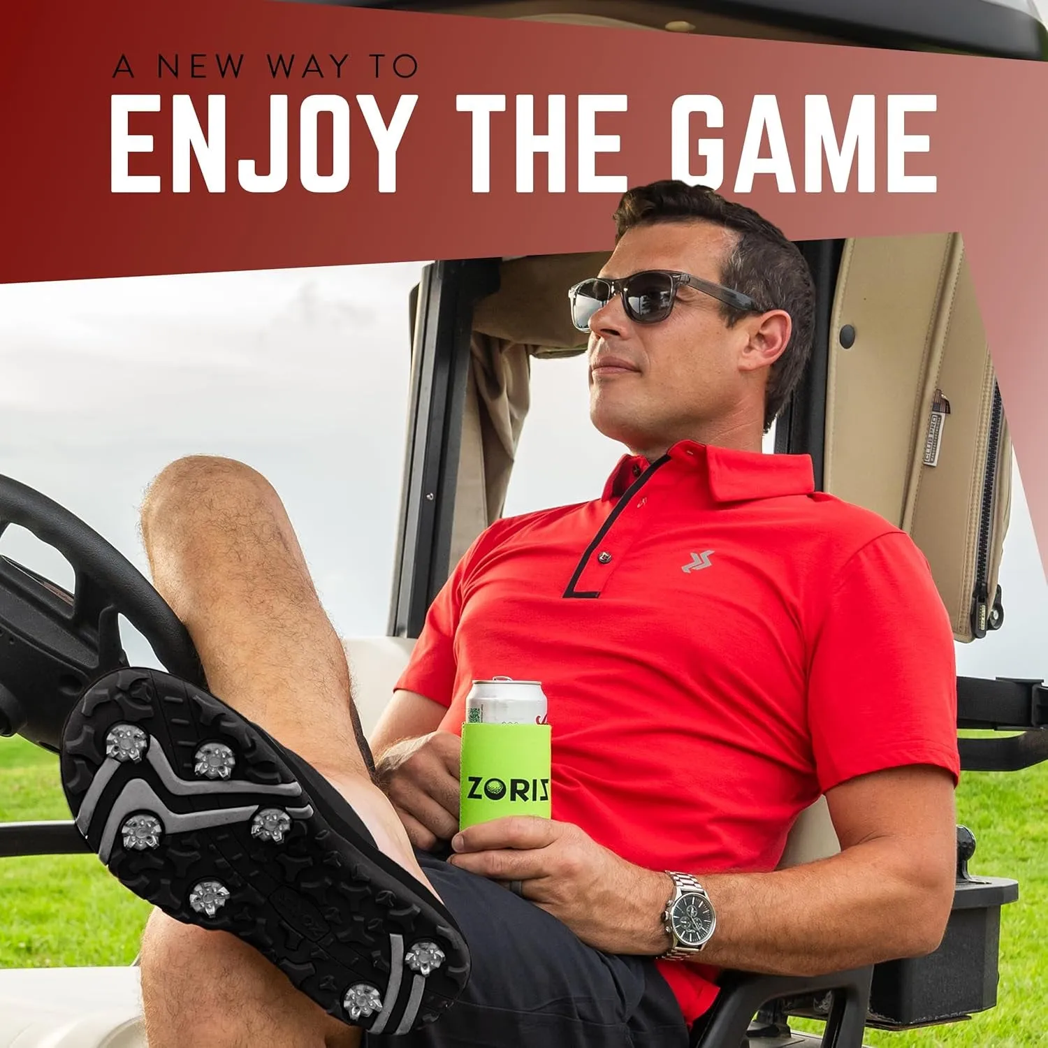 Collegiate Series Golf Sandals for Women and Men, Thong Flip Flops with Removable Spikes, Golf Footwear with Deeper Heel Cup and Higher Sidewalls
