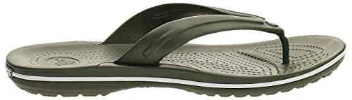 crocs Boy's Army Green/White Flop-7 Men/ 9 Women M US (Crocband Flip)