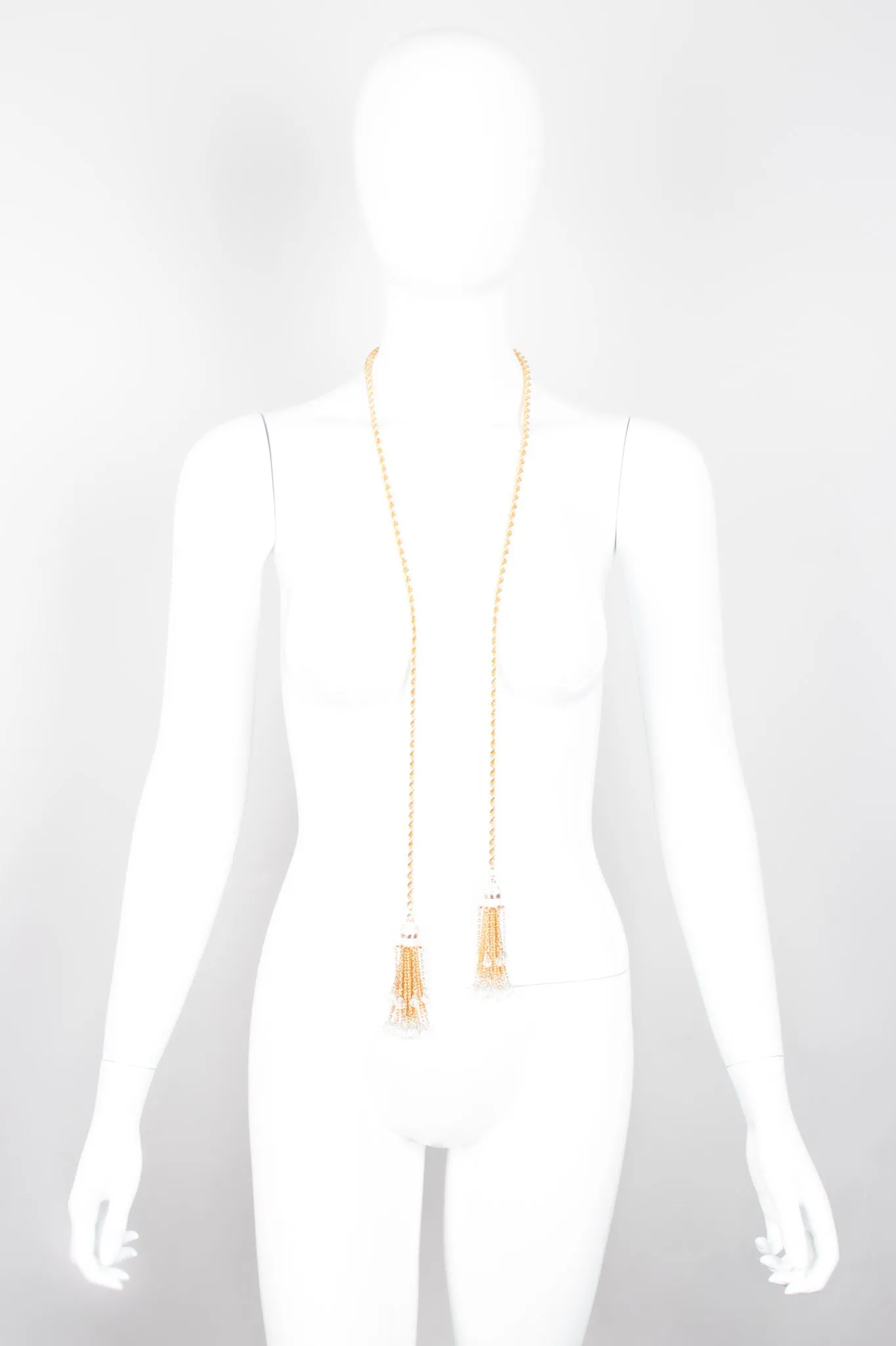 Crystal Tassel Wrap Necklace