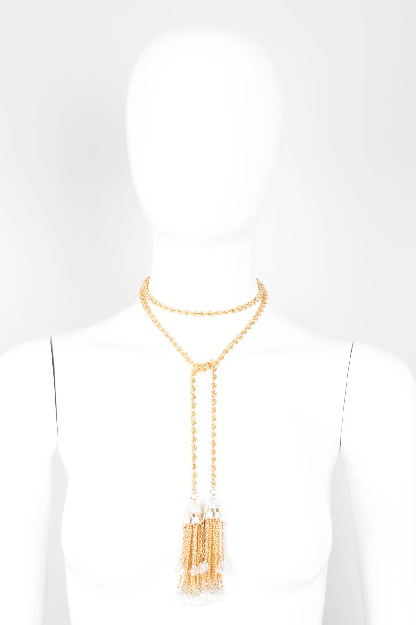 Crystal Tassel Wrap Necklace