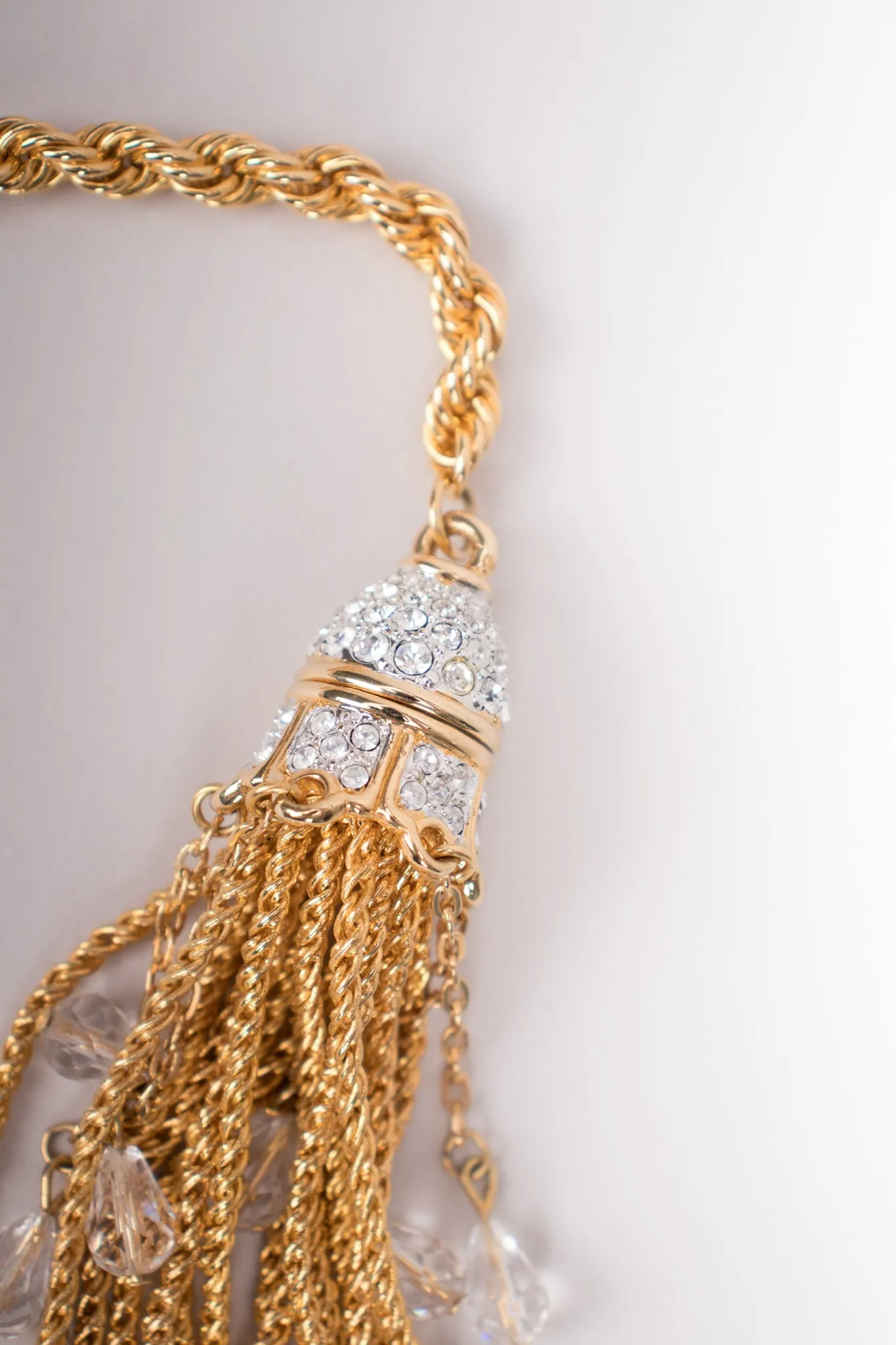 Crystal Tassel Wrap Necklace