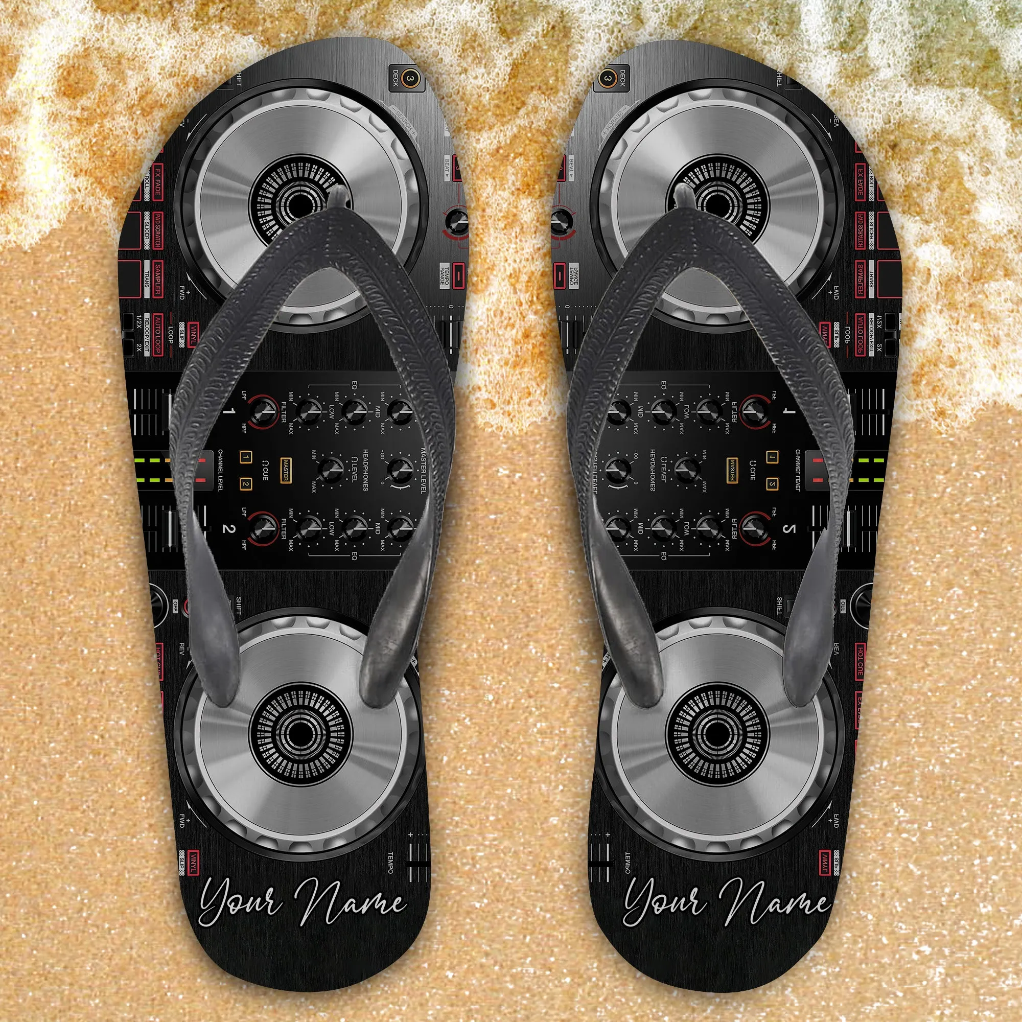 Custom Flip Flops - DJ - 13