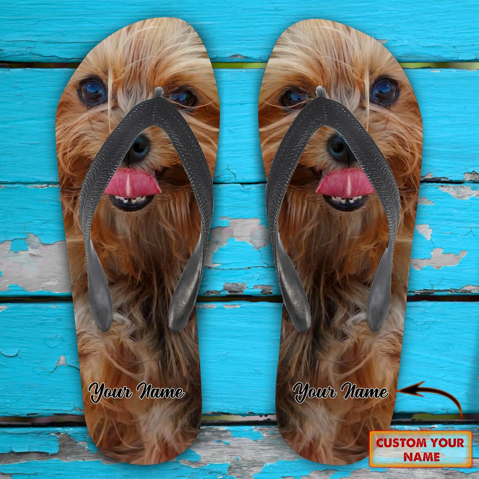 Custom Flip Flops - Yorkie - Fuly 10