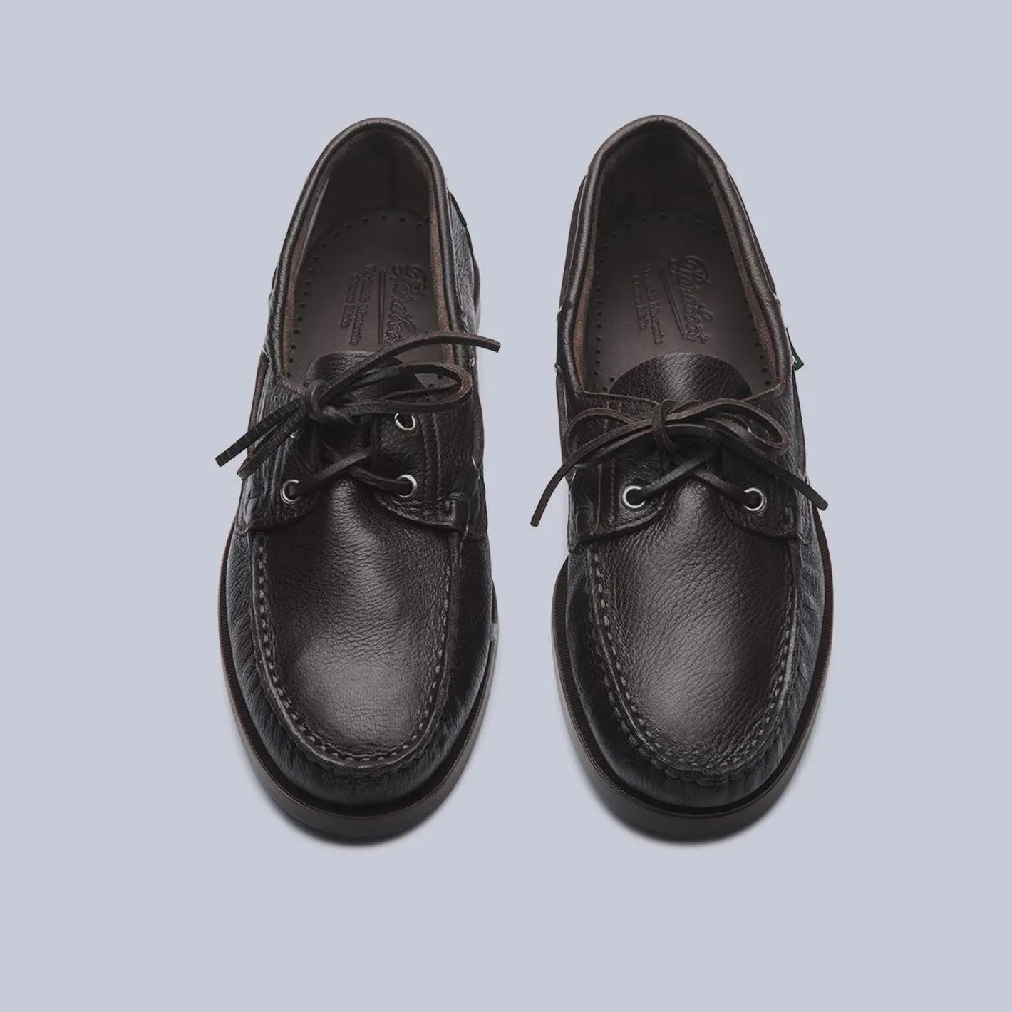 Dark Brown Soft Leather Barth Boat Shoes