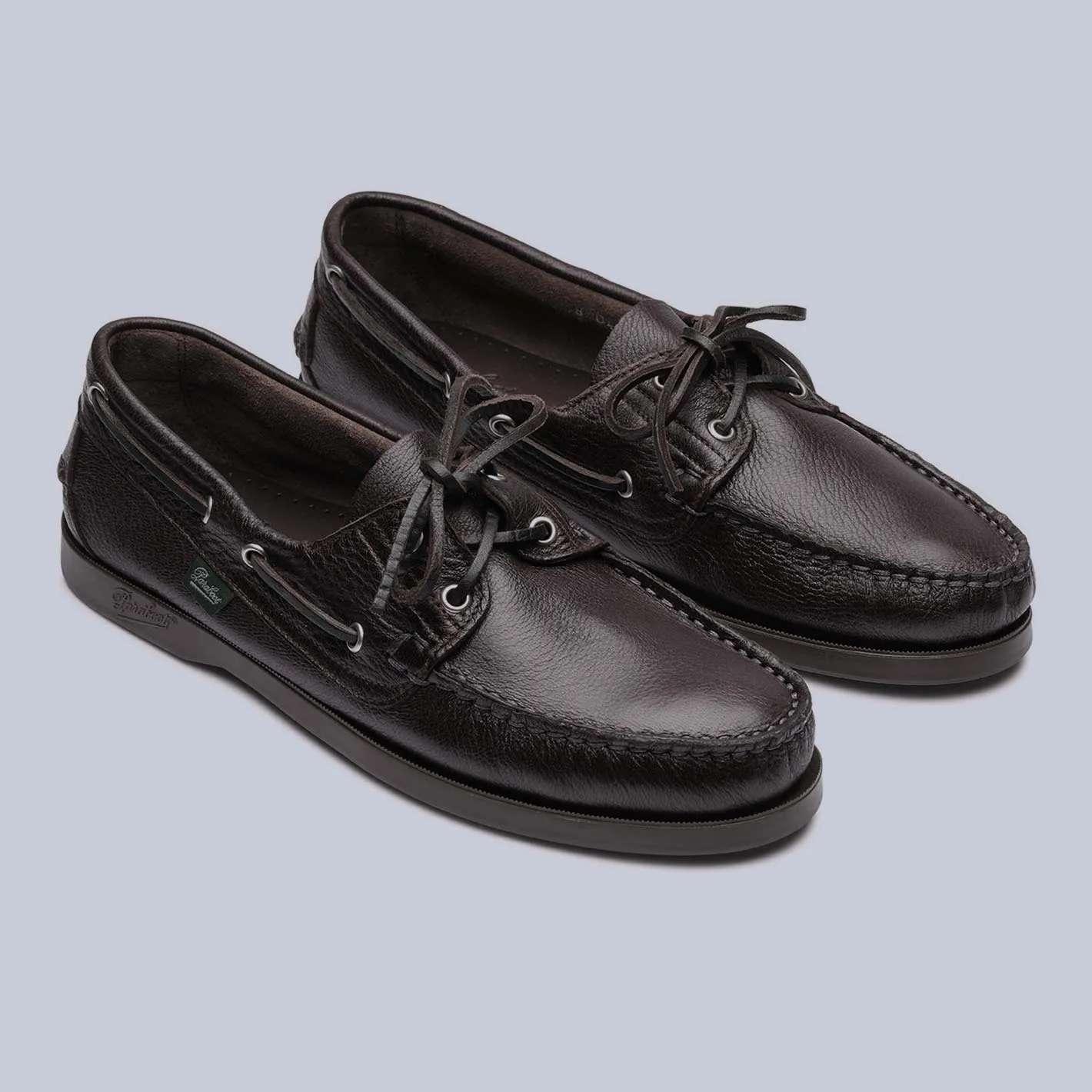 Dark Brown Soft Leather Barth Boat Shoes