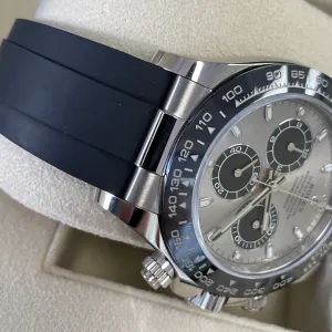 DEC 2021 UNWORN Rolex Daytona 18K White Gold Black Chronograph 40mm Watch 116519