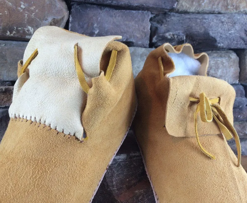 Deer Hide Moccasins - Undecorated - Men's Sizes