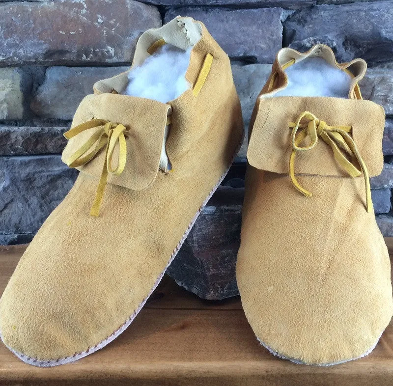 Deer Hide Moccasins - Undecorated - Men's Sizes