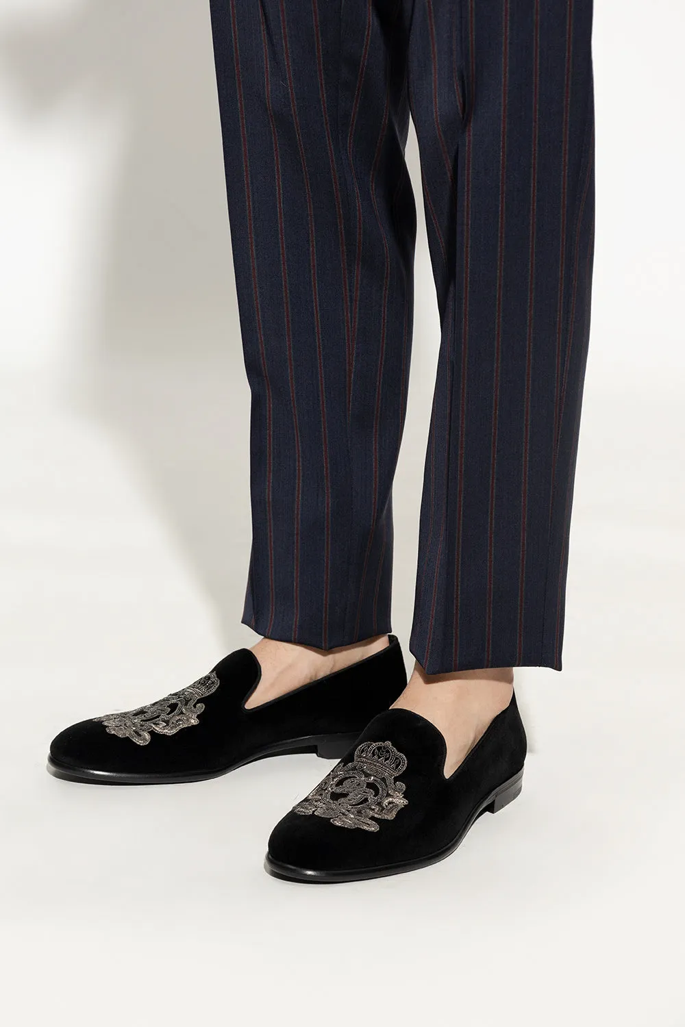 Dolce & Gabbana Velvet loafers in BLACK - 45