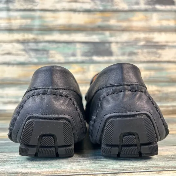 Donald J Pliner Mens Damiano Driving Loafer Shoe Size 8.5M Woven Black Leather