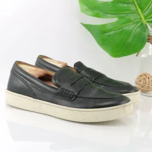 Donald Pliner Mens Murray Penny Loafer Size 8 Black Leather Sneaker Sole Slip On